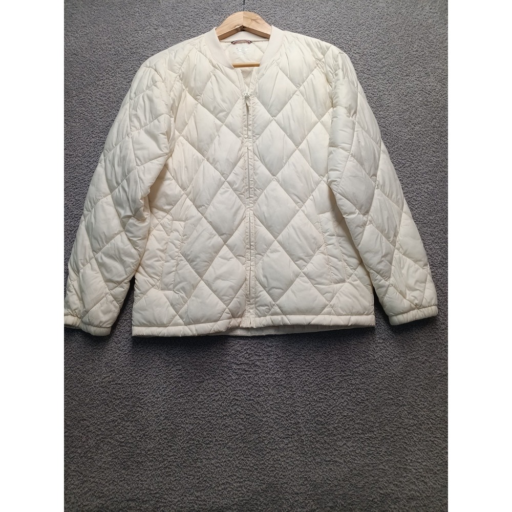 POLHAM Quilted Bomber Jacket Cream Kids 160 (12-13Y) /‎ Women XS Lightweight Zip